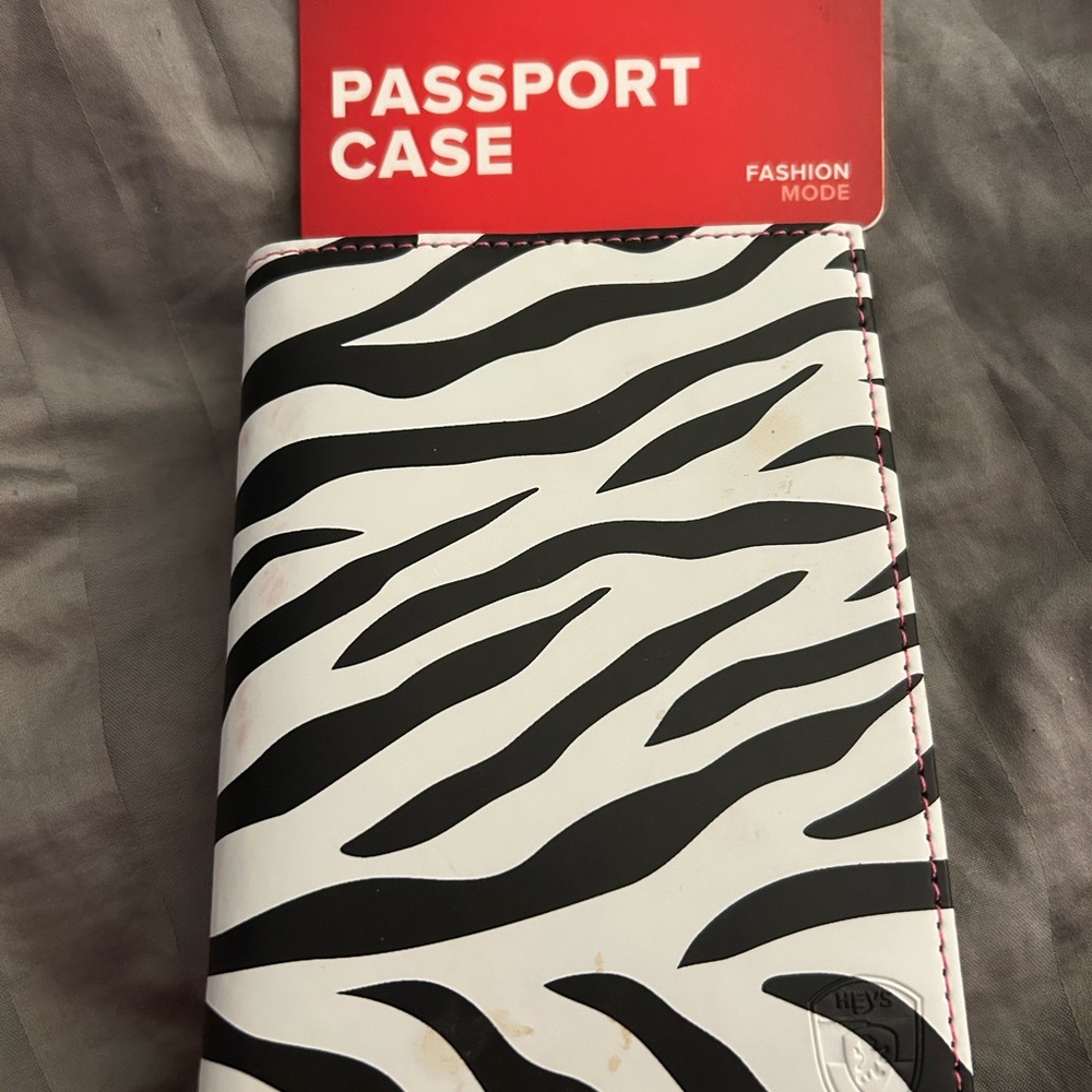 Zebra Print Passport Case Heys NEW